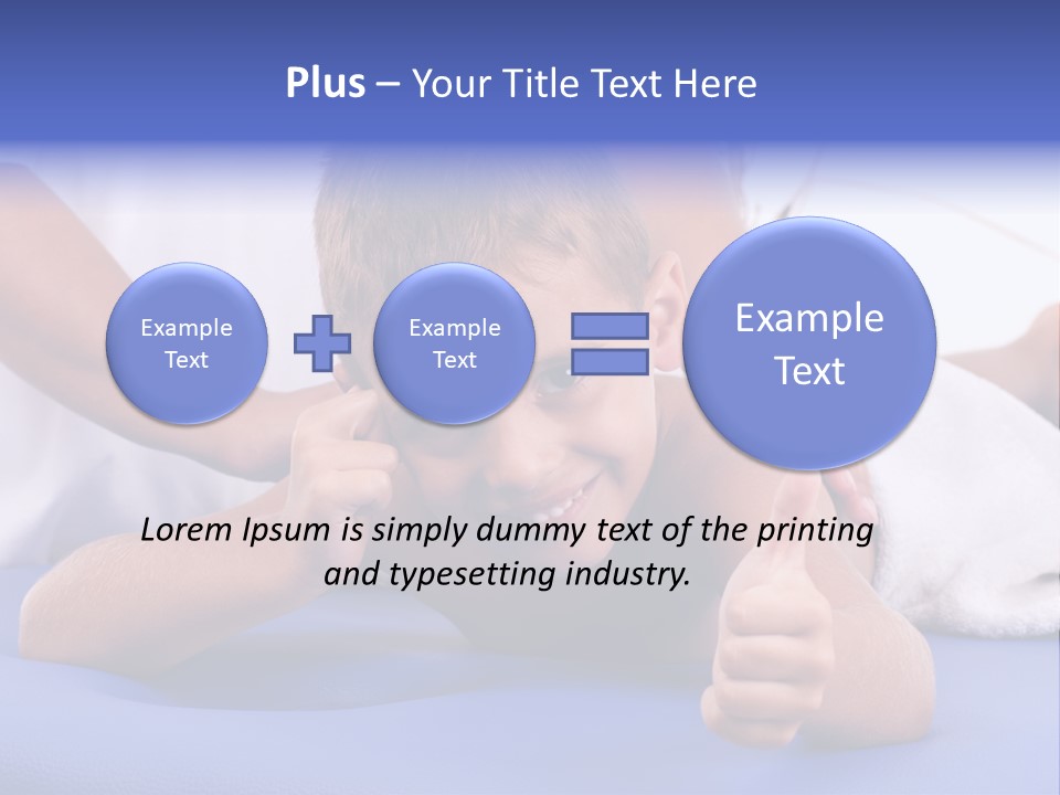 A Young Boy Is Smiling And Giving A Thumbs Up PowerPoint Template