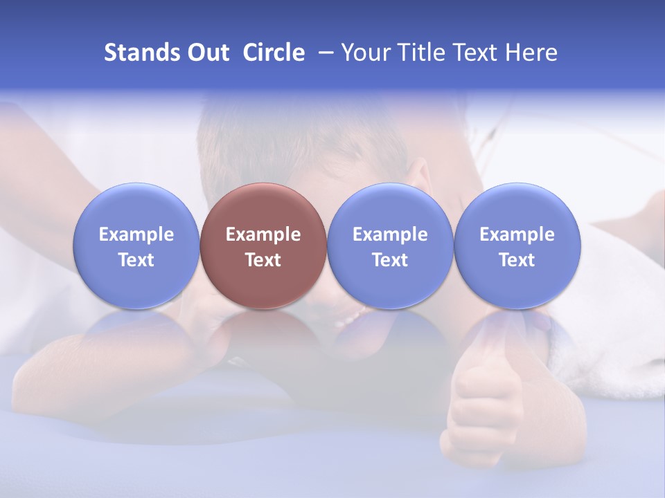 A Young Boy Is Smiling And Giving A Thumbs Up PowerPoint Template