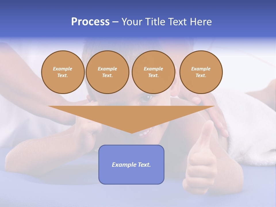 A Young Boy Is Smiling And Giving A Thumbs Up PowerPoint Template