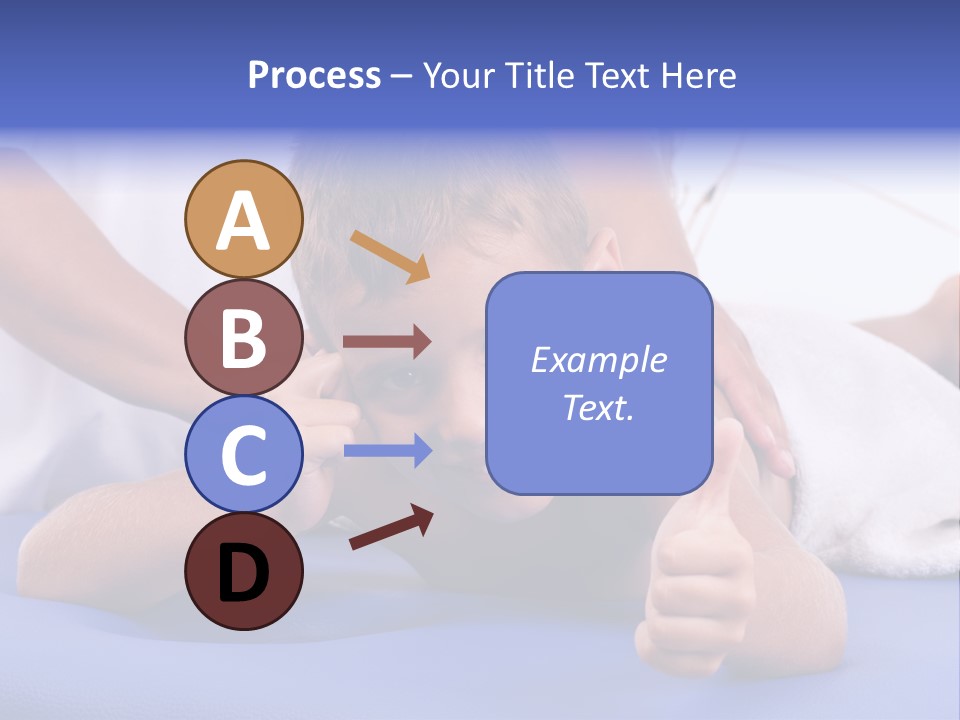 A Young Boy Is Smiling And Giving A Thumbs Up PowerPoint Template