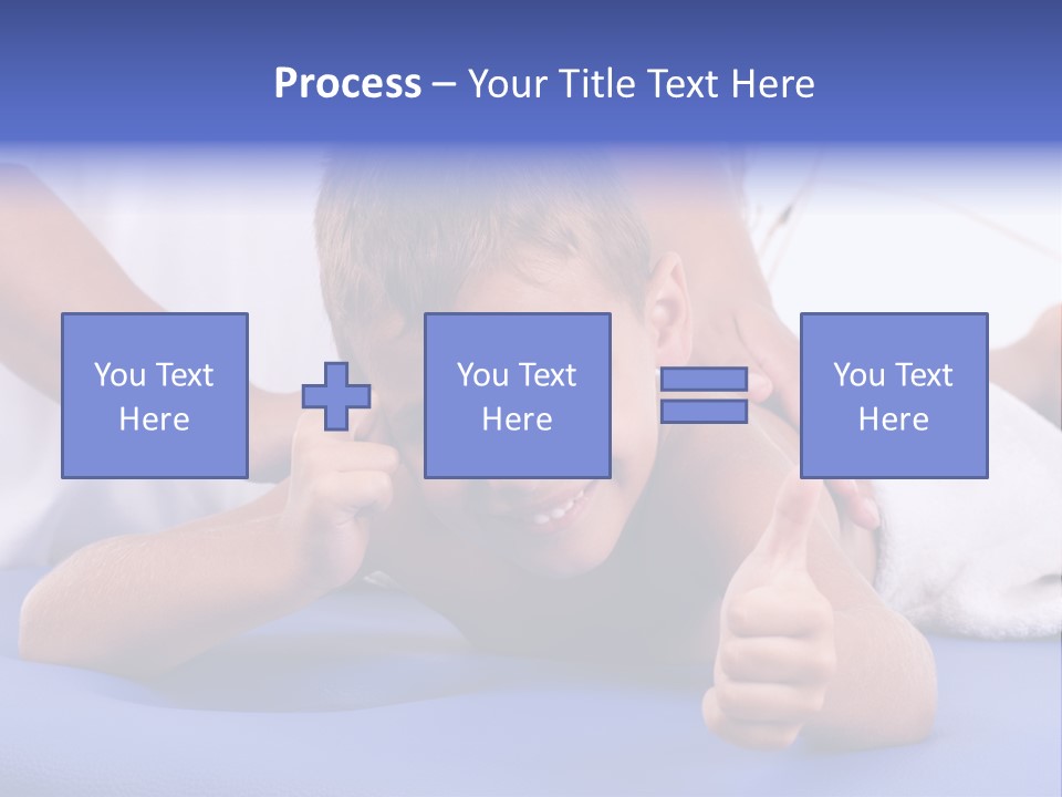 A Young Boy Is Smiling And Giving A Thumbs Up PowerPoint Template