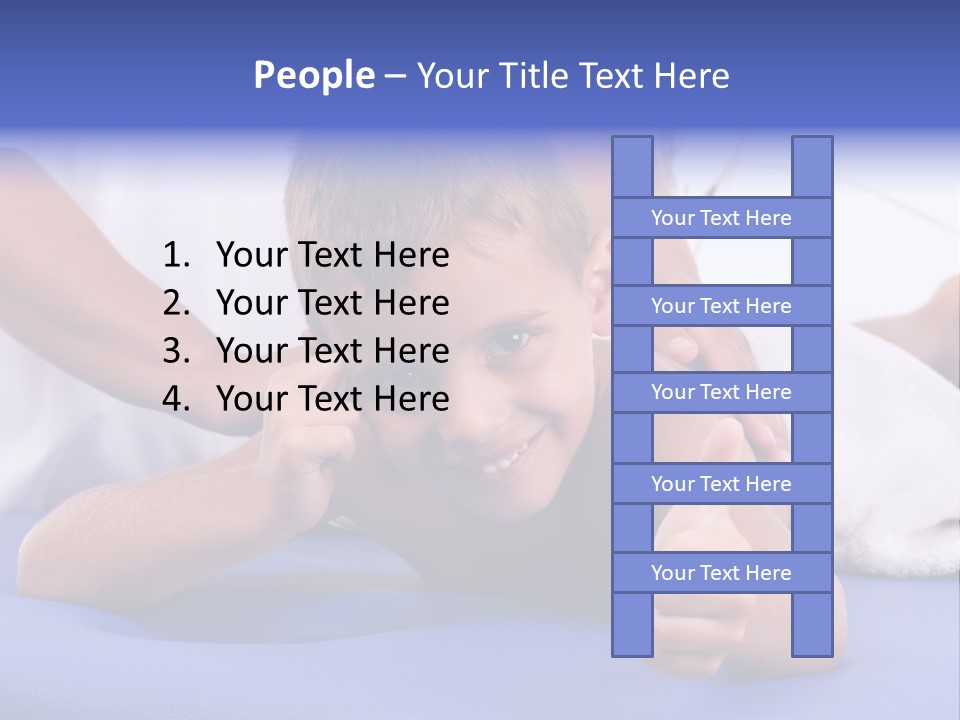 A Young Boy Is Smiling And Giving A Thumbs Up PowerPoint Template