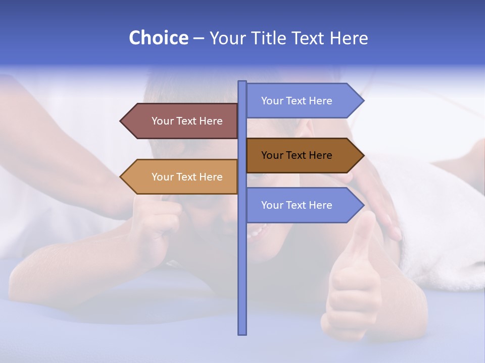 A Young Boy Is Smiling And Giving A Thumbs Up PowerPoint Template
