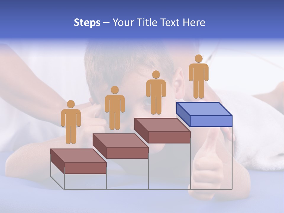 A Young Boy Is Smiling And Giving A Thumbs Up PowerPoint Template