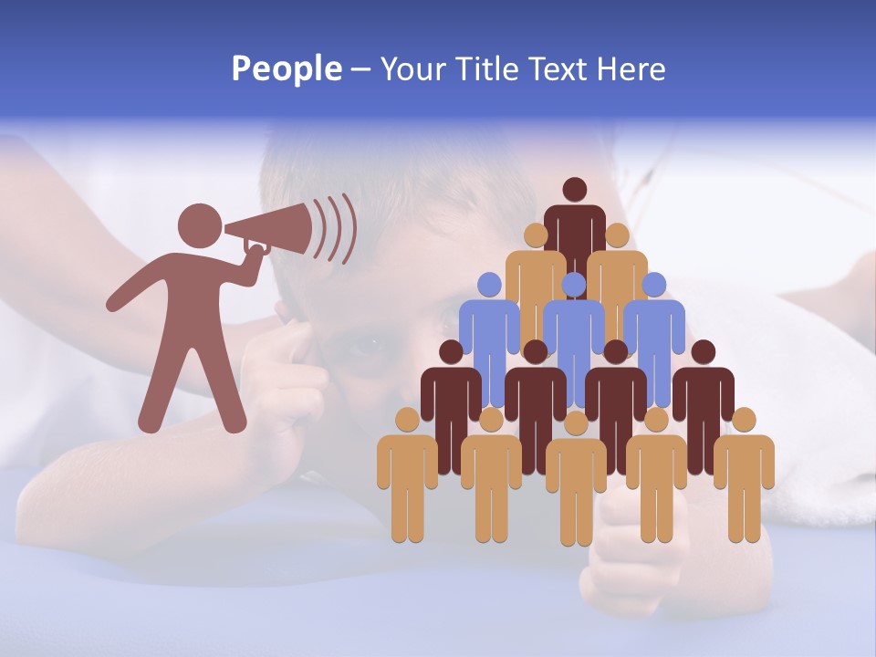 A Young Boy Is Smiling And Giving A Thumbs Up PowerPoint Template