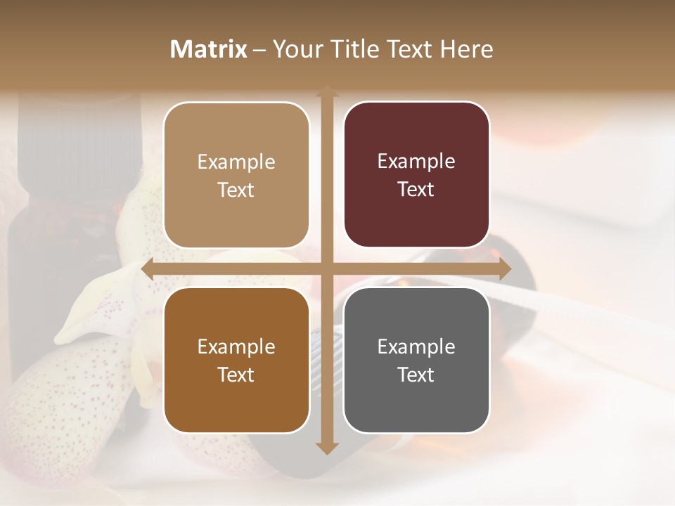 A Bottle Of Essential Oils Next To A Flower PowerPoint Template