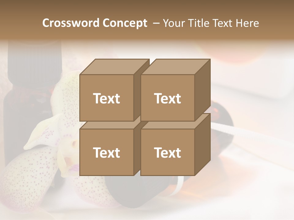 A Bottle Of Essential Oils Next To A Flower PowerPoint Template