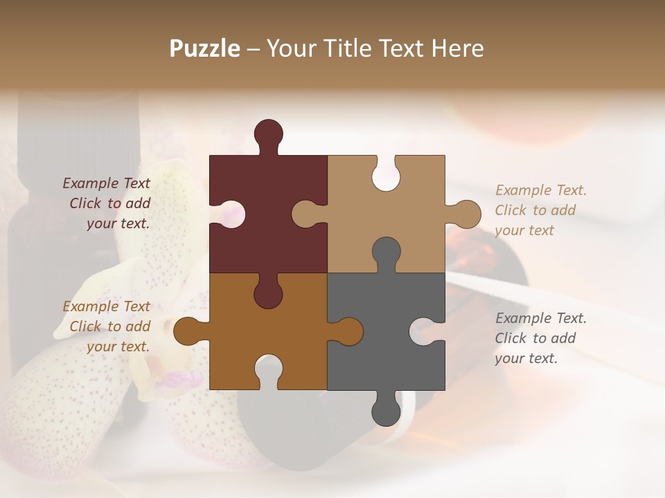 A Bottle Of Essential Oils Next To A Flower PowerPoint Template