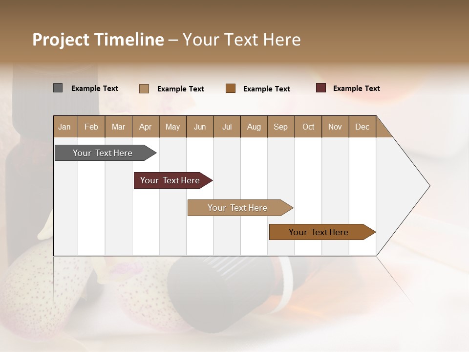 A Bottle Of Essential Oils Next To A Flower PowerPoint Template
