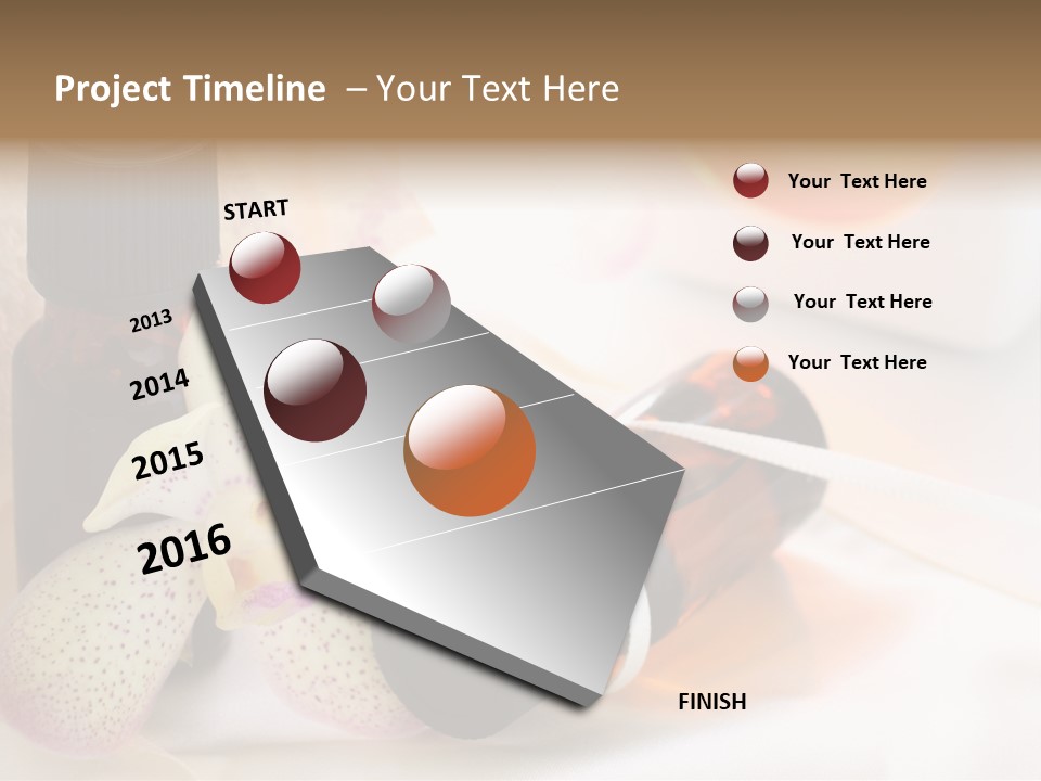 A Bottle Of Essential Oils Next To A Flower PowerPoint Template