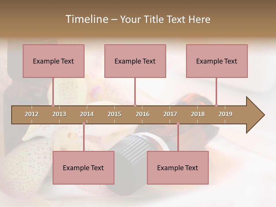 A Bottle Of Essential Oils Next To A Flower PowerPoint Template