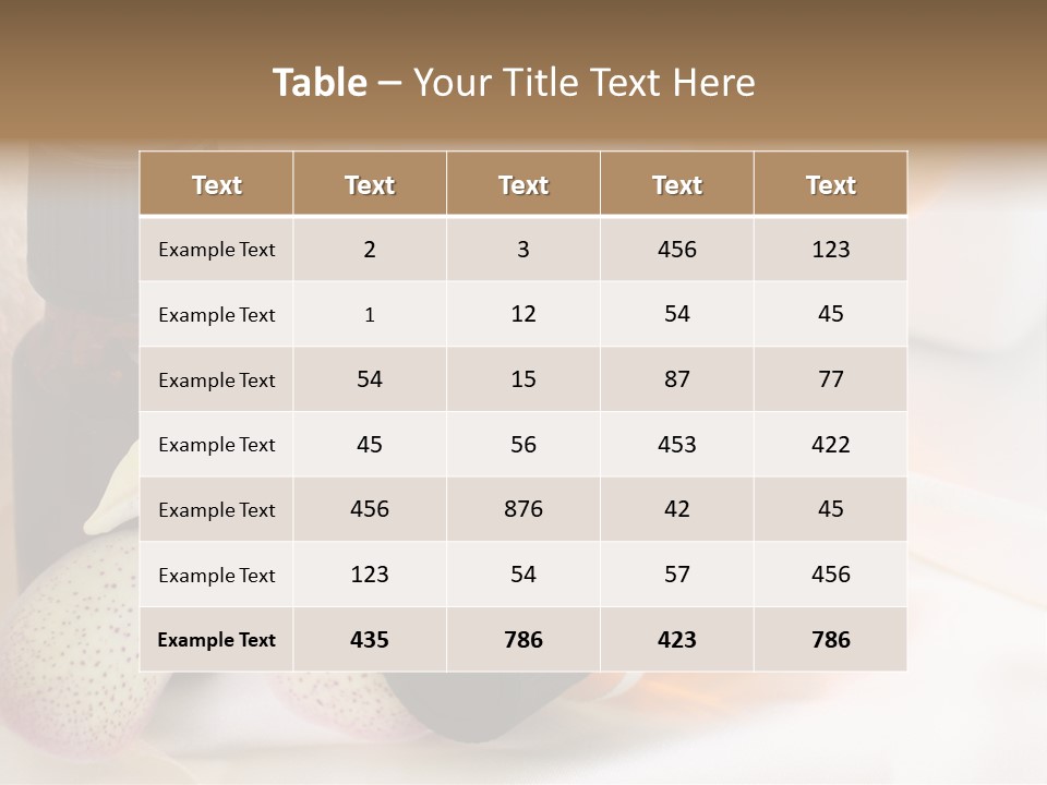 A Bottle Of Essential Oils Next To A Flower PowerPoint Template