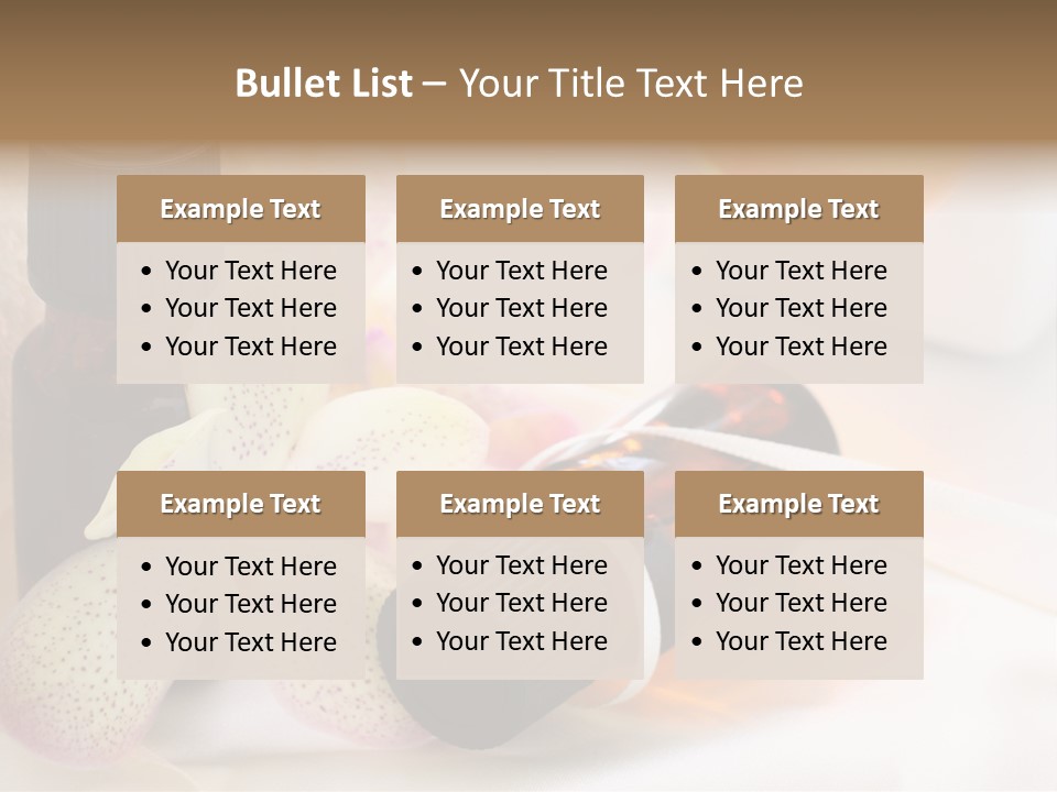 A Bottle Of Essential Oils Next To A Flower PowerPoint Template