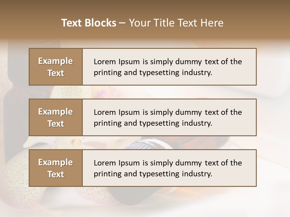 A Bottle Of Essential Oils Next To A Flower PowerPoint Template