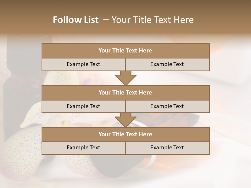A Bottle Of Essential Oils Next To A Flower PowerPoint Template