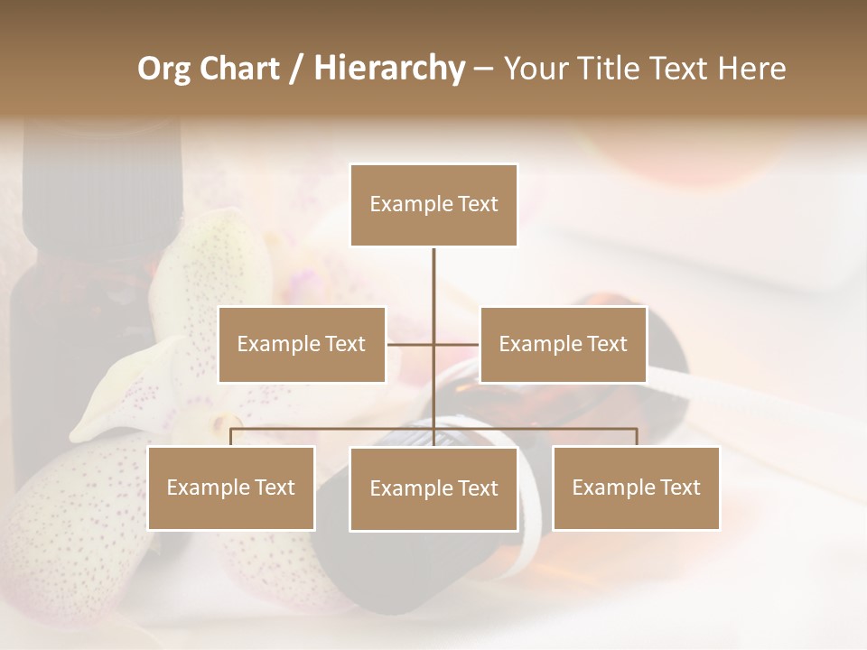 A Bottle Of Essential Oils Next To A Flower PowerPoint Template