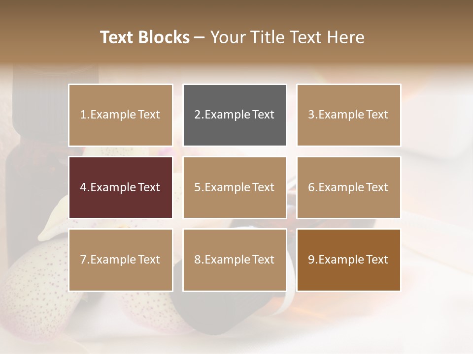 A Bottle Of Essential Oils Next To A Flower PowerPoint Template