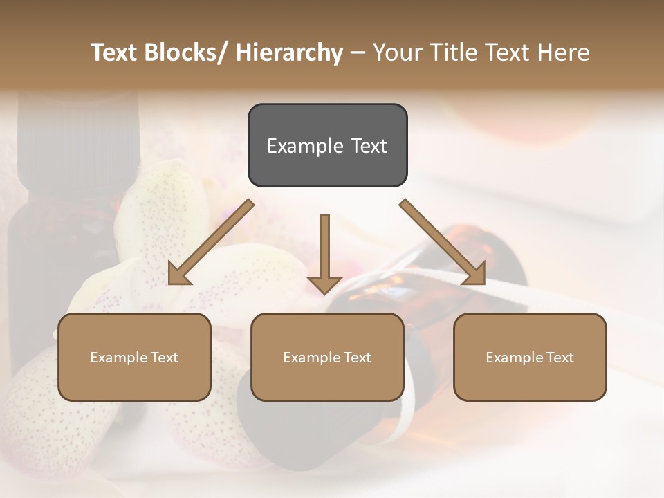 A Bottle Of Essential Oils Next To A Flower PowerPoint Template