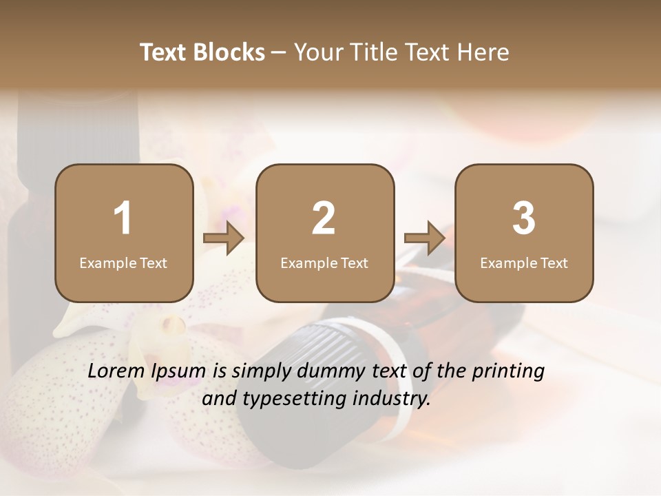 A Bottle Of Essential Oils Next To A Flower PowerPoint Template