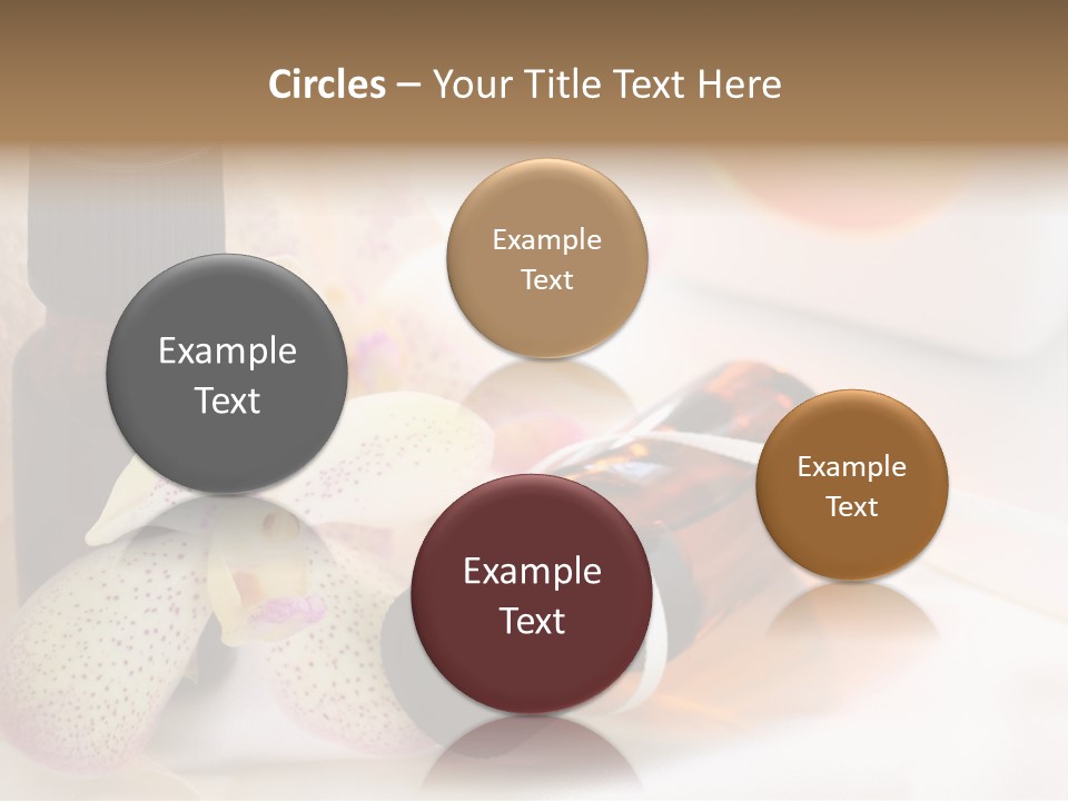 A Bottle Of Essential Oils Next To A Flower PowerPoint Template