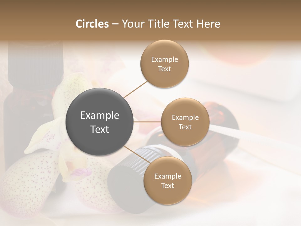 A Bottle Of Essential Oils Next To A Flower PowerPoint Template