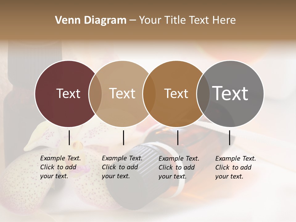 A Bottle Of Essential Oils Next To A Flower PowerPoint Template