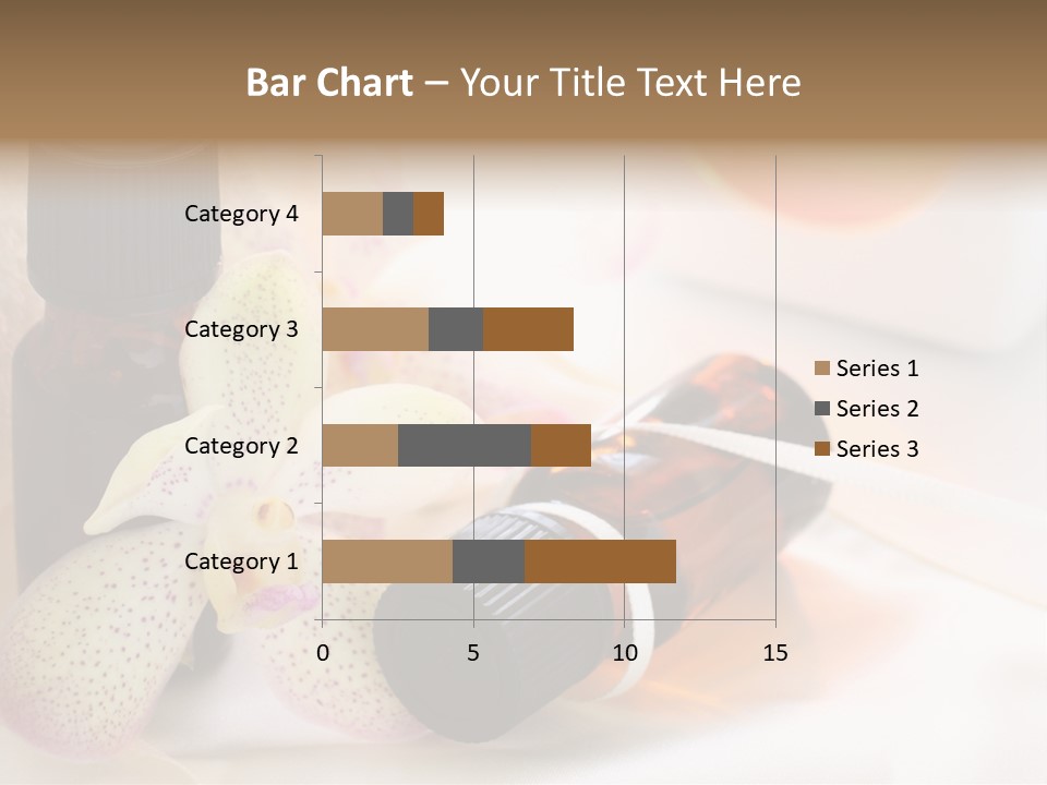 A Bottle Of Essential Oils Next To A Flower PowerPoint Template