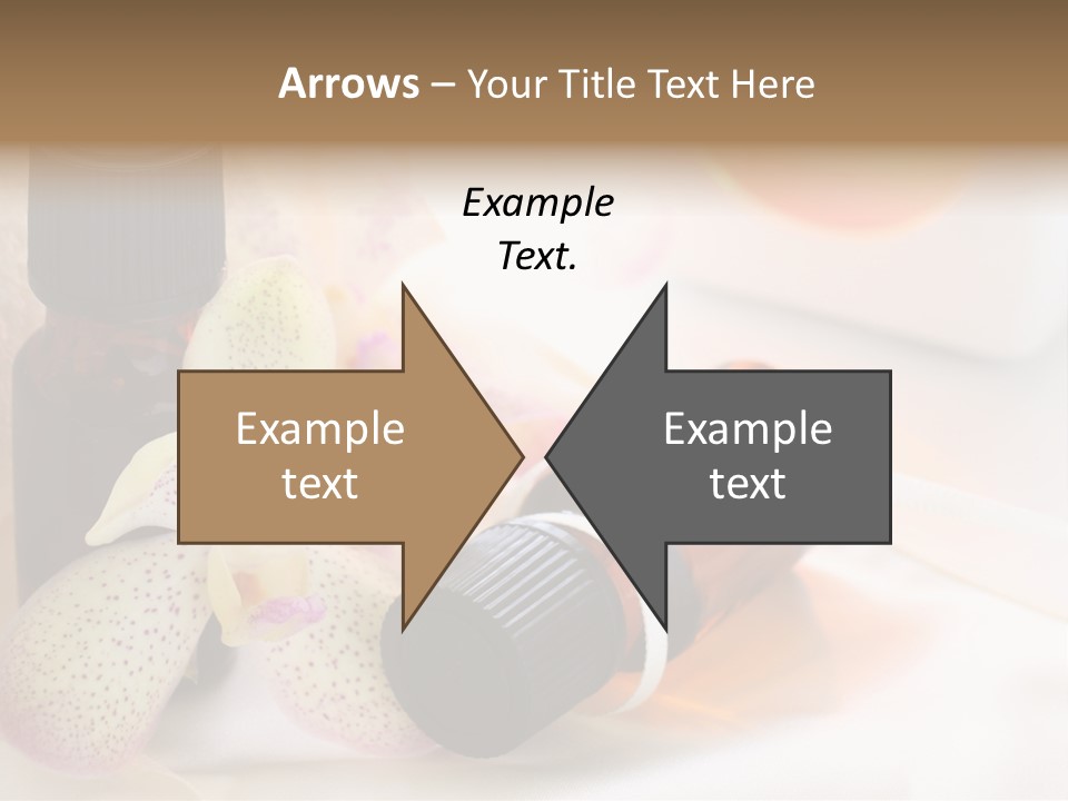 A Bottle Of Essential Oils Next To A Flower PowerPoint Template