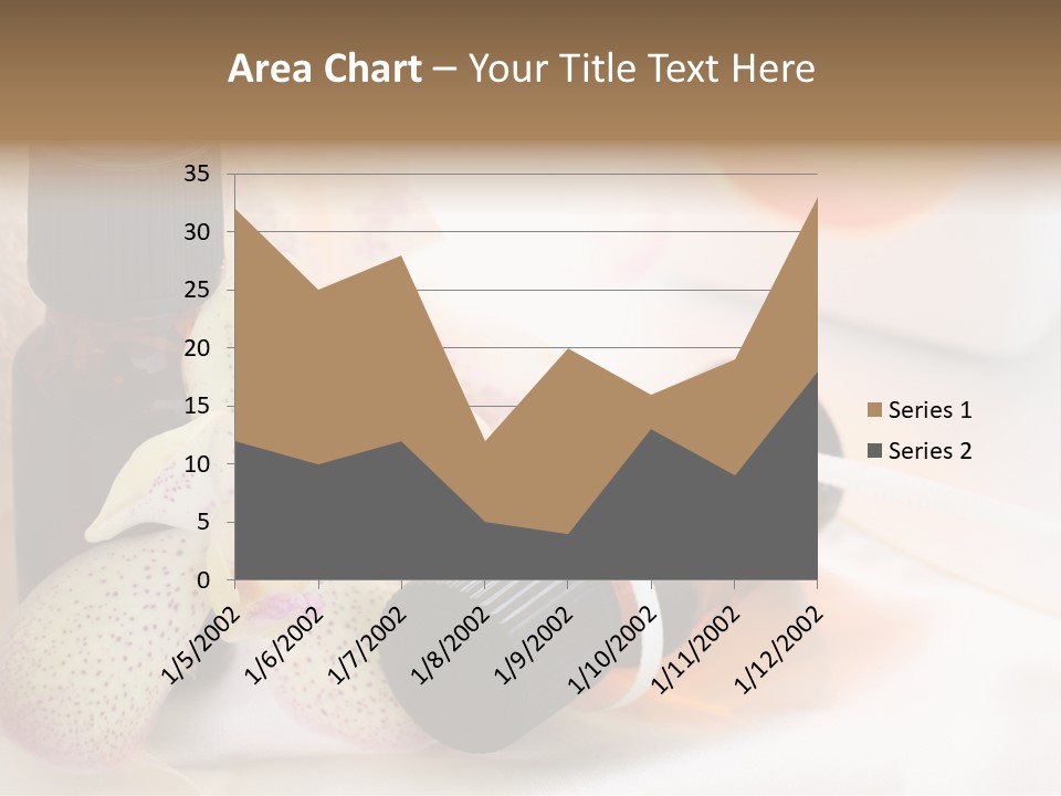 A Bottle Of Essential Oils Next To A Flower PowerPoint Template