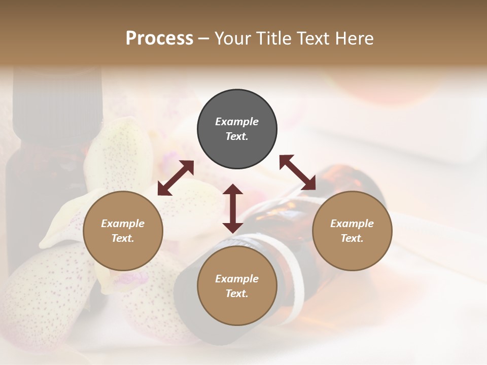 A Bottle Of Essential Oils Next To A Flower PowerPoint Template