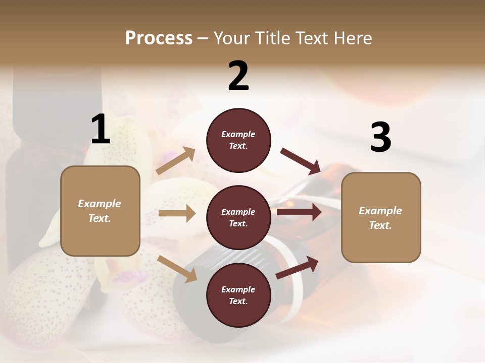 A Bottle Of Essential Oils Next To A Flower PowerPoint Template