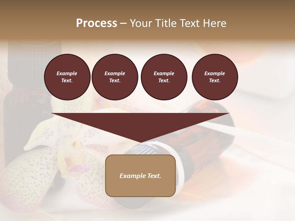 A Bottle Of Essential Oils Next To A Flower PowerPoint Template