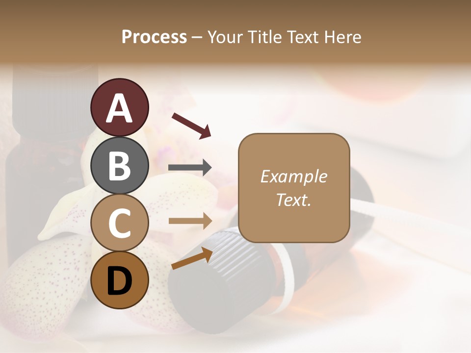 A Bottle Of Essential Oils Next To A Flower PowerPoint Template