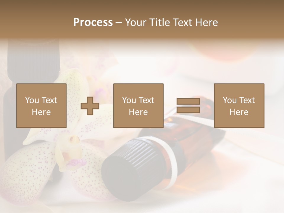 A Bottle Of Essential Oils Next To A Flower PowerPoint Template