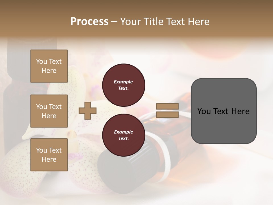 A Bottle Of Essential Oils Next To A Flower PowerPoint Template