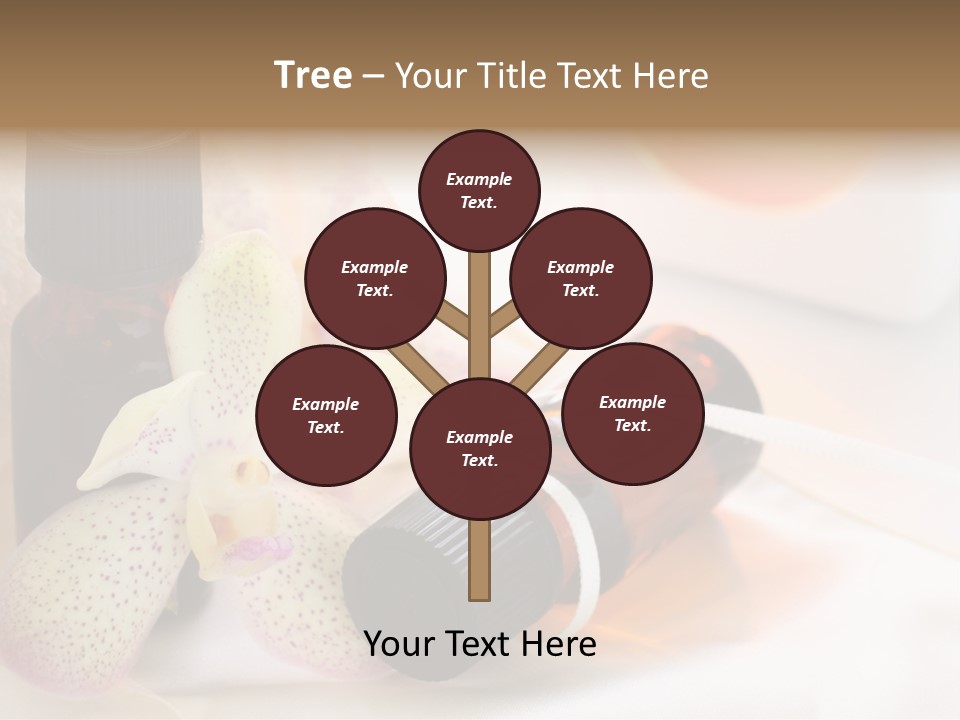 A Bottle Of Essential Oils Next To A Flower PowerPoint Template