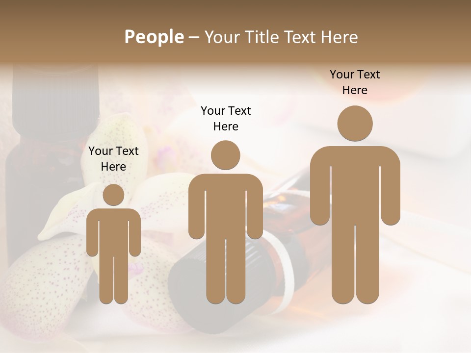 A Bottle Of Essential Oils Next To A Flower PowerPoint Template