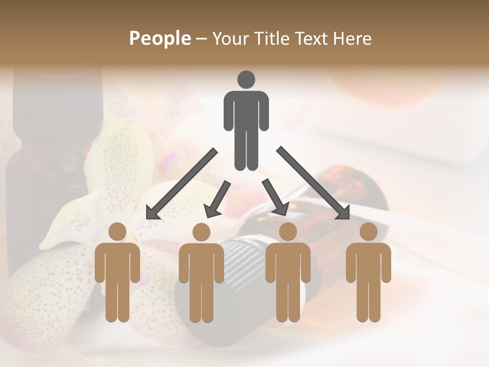 A Bottle Of Essential Oils Next To A Flower PowerPoint Template