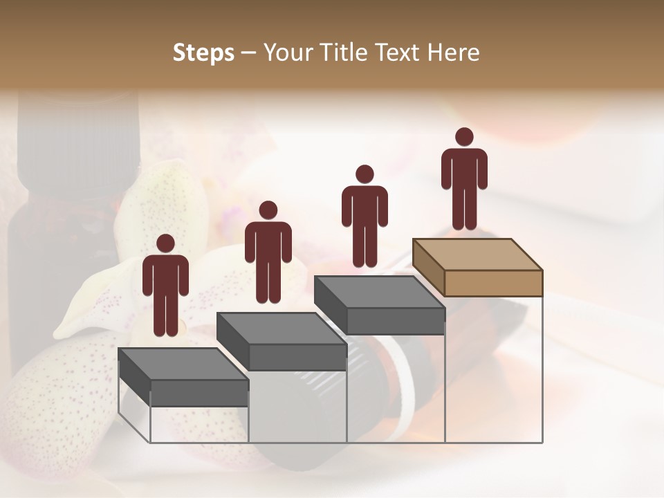 A Bottle Of Essential Oils Next To A Flower PowerPoint Template