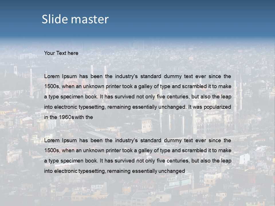 A View Of A City From A High Point Of View PowerPoint Template