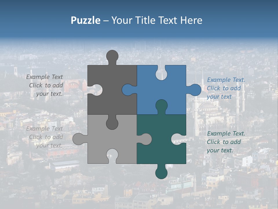 A View Of A City From A High Point Of View PowerPoint Template