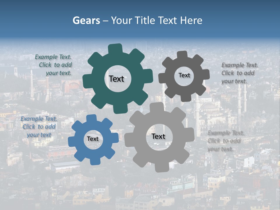 A View Of A City From A High Point Of View PowerPoint Template