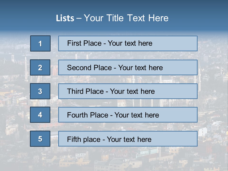 A View Of A City From A High Point Of View PowerPoint Template
