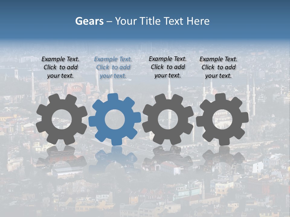 A View Of A City From A High Point Of View PowerPoint Template