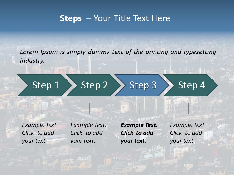 A View Of A City From A High Point Of View PowerPoint Template