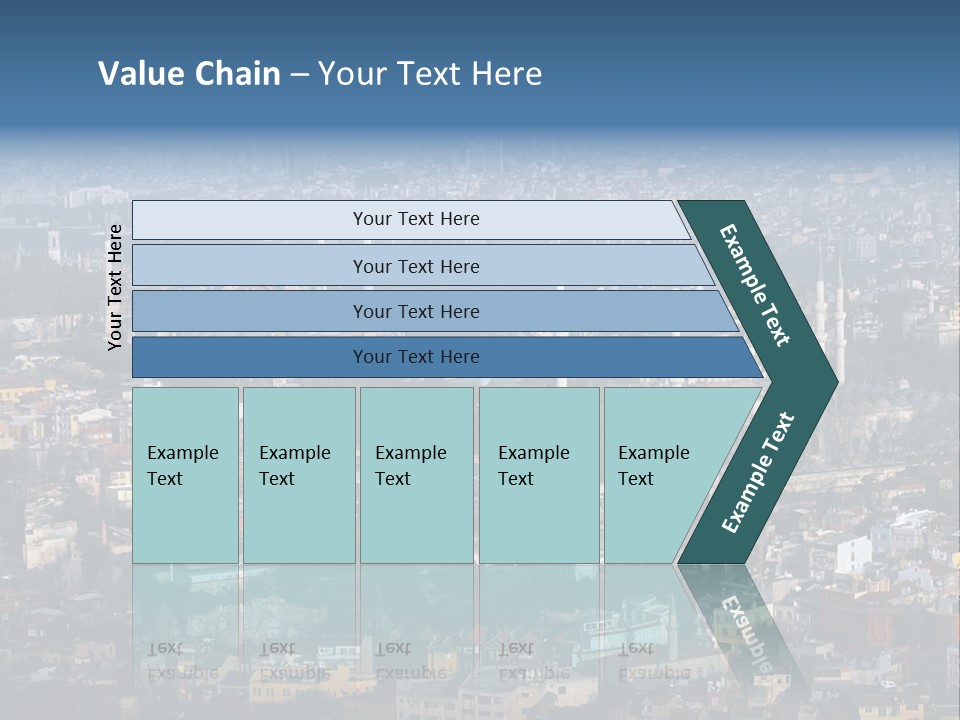 A View Of A City From A High Point Of View PowerPoint Template