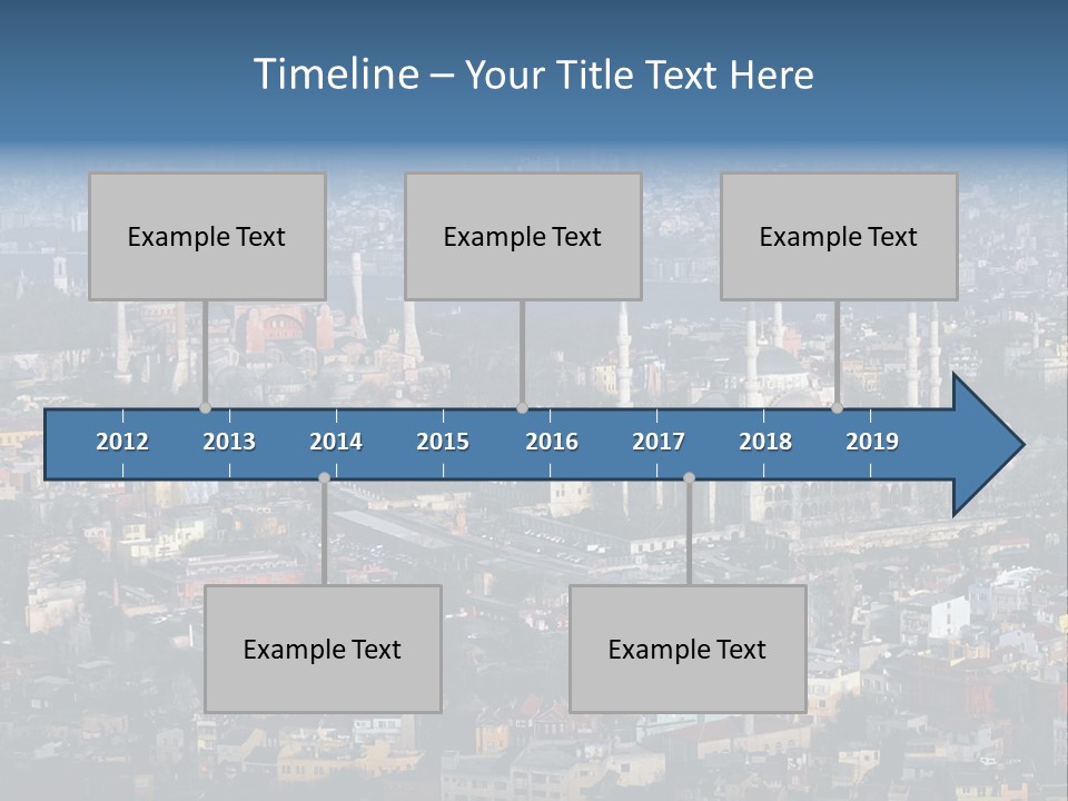 A View Of A City From A High Point Of View PowerPoint Template