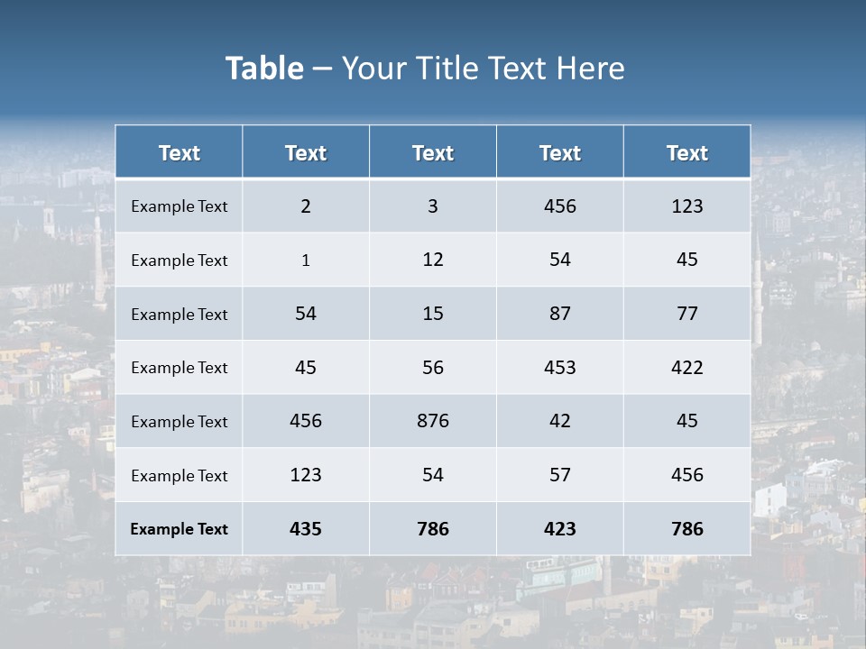 A View Of A City From A High Point Of View PowerPoint Template