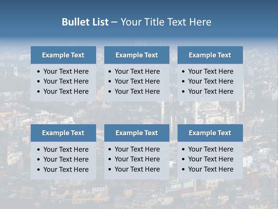 A View Of A City From A High Point Of View PowerPoint Template