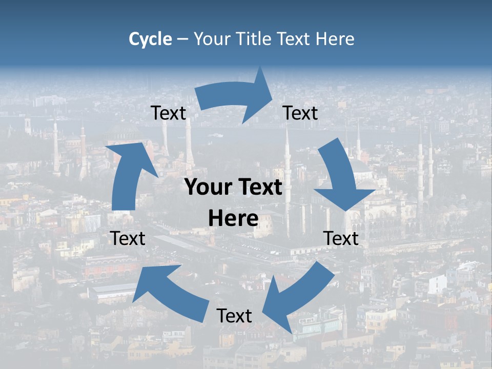 A View Of A City From A High Point Of View PowerPoint Template